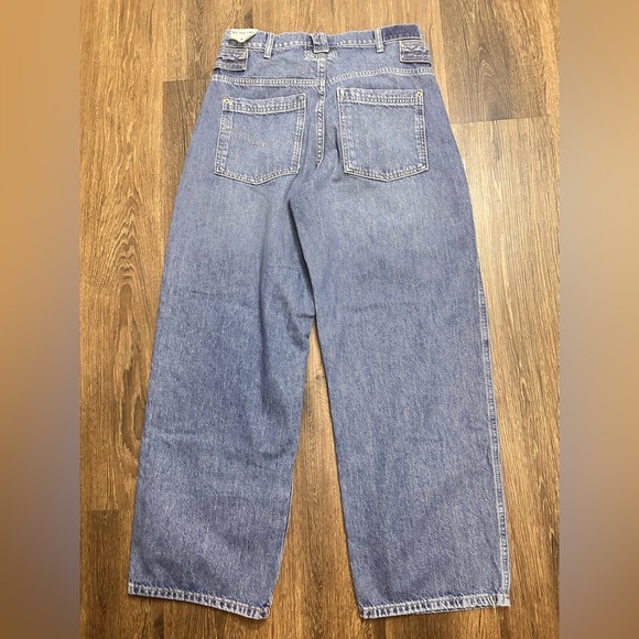 Free‎ People We The Free Blue Jay Belted Boyfriend Jeans Size 27 NWT Women’s - Picture 6 of 8